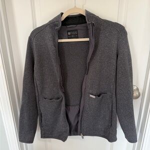 Figs women’s gray On shift knit sweater jacket size medium